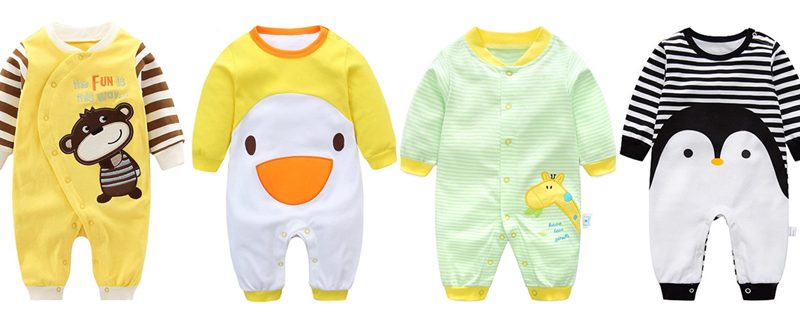 pijamas para recién nacidos de entretiempo con estampados de animales